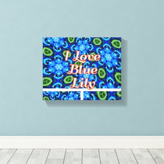 Abstraktes Blumenmuster Leinwanddruck (Insitu (Holzboden))