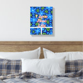 Abstraktes Blumenmuster Leinwanddruck (Insitu (Schlafzimmer))