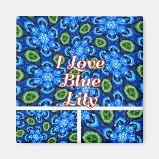 Abstraktes Blumenmuster Magnet (Vorne)