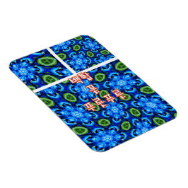 Abstraktes Blumenmuster Magnet