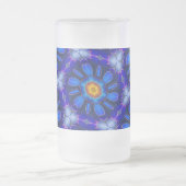 Abstraktes Blumenmuster Mattglas Bierglas (Mittel)