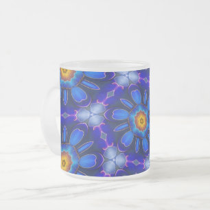 Abstraktes Blumenmuster Mattglastasse