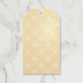 Abstraktes Blumenmuster mit Blütenmuster in hellbl Geschenkanhänger (Vorderseite)