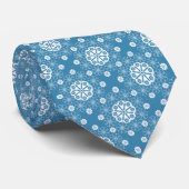 Abstraktes Blumenmuster mit Blütenmuster in hellbl Krawatte (Gerollt)