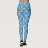 Abstraktes Blumenmuster mit Blütenmuster in hellbl Leggings (Rückseite)