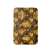 Abstraktes Blumenmuster mit goldenen Blume Badematte (Vorderseite Vertikal)