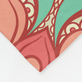 abstraktes Blumenmuster mit Herz auf einem leichte Fleecedecke (Ecke)