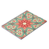 abstraktes Blumenmuster mit Herz auf einem leichte Notizblock (Linke Seite)