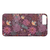 Abstraktes Blumenmuster mit Vögeln Case-Mate iPhone Hülle (Rückseite (Horizontal))