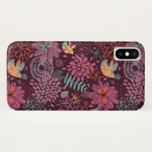 Abstraktes Blumenmuster mit Vögeln Case-Mate iPhone Hülle (Rückseite (Horizontal))