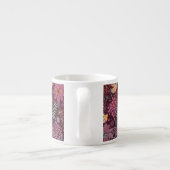 Abstraktes Blumenmuster mit Vögeln Espressotasse (Rückseite)
