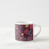 Abstraktes Blumenmuster mit Vögeln Espressotasse (Rechts)