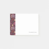 Abstraktes Blumenmuster mit Vögeln Post-it Klebezettel (Vorderseite)