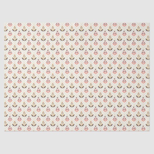 Abstraktes Blumenmuster mit wechselnden Designs Seidenpapier (Vorderseite)