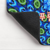Abstraktes Blumenmuster Mousepad (Ecke)