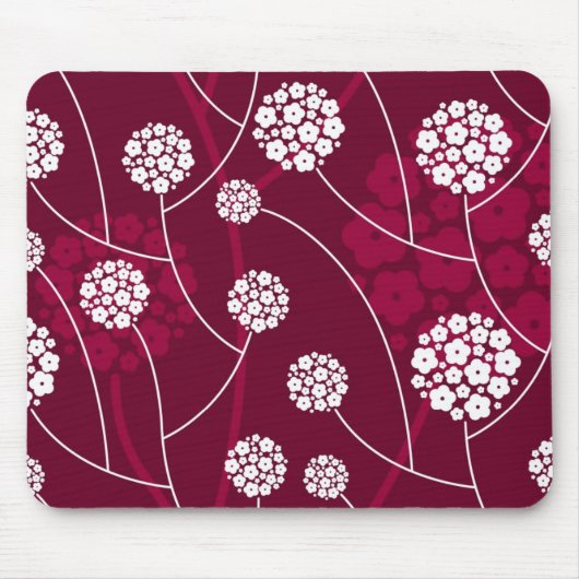 Abstraktes Blumenmuster Mousepad (Vorne)