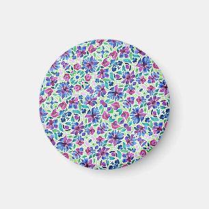 Abstraktes Blumenmuster - Muster Magnet