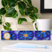 Abstraktes Blumenmuster Namensplakette