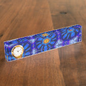 Abstraktes Blumenmuster Namensplakette (Seite)