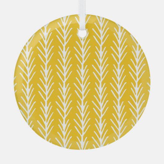 Abstraktes Blumenmuster Ornament Aus Glas (Vorderseite)