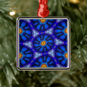 Abstraktes Blumenmuster Ornament Aus Metall