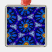 Abstraktes Blumenmuster Ornament Aus Metall (Vorne)
