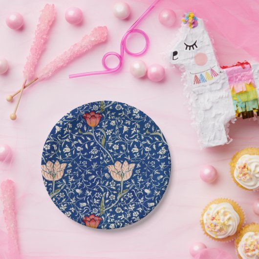 Abstraktes Blumenmuster Pappteller (Party)