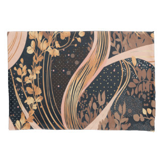 Abstraktes Blumenmuster, Polka-Punkte, Reben Kissenbezug