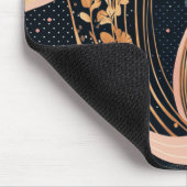 Abstraktes Blumenmuster, Polka-Punkte, Reben Mousepad (Ecke)