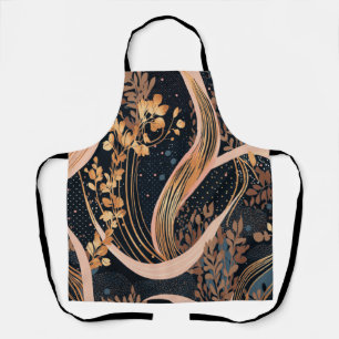 Abstraktes Blumenmuster, Polka-Punkte, Reben Schürze