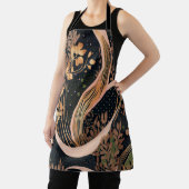 Abstraktes Blumenmuster, Polka-Punkte, Reben Schürze (InSitu)