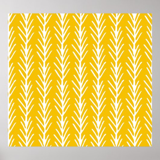 Abstraktes Blumenmuster Poster (Vorne)