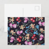 Abstraktes Blumenmuster Postkarte (Vorne/Hinten)
