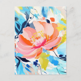 Abstraktes Blumenmuster Postkarte