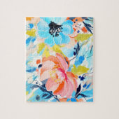 Abstraktes Blumenmuster Puzzle (Vertikal)