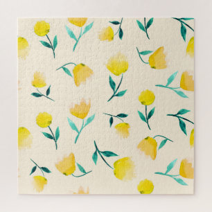 Abstraktes Blumenmuster Puzzle