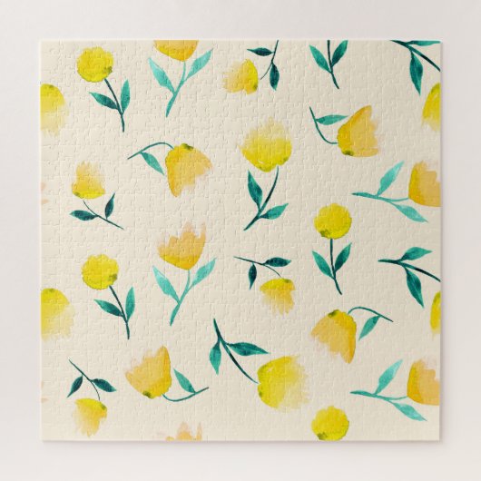 Abstraktes Blumenmuster Puzzle (Vertikal)