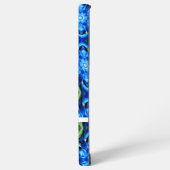 Abstraktes Blumenmuster Samsung Galaxy Hülle (Linke Seite)