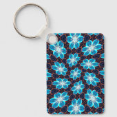 Abstraktes Blumenmuster Schlüsselanhänger (Vorderseite)