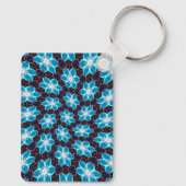 Abstraktes Blumenmuster Schlüsselanhänger (Rückseite)