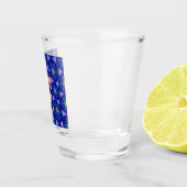 Abstraktes Blumenmuster Schnapsglas (Rechts)