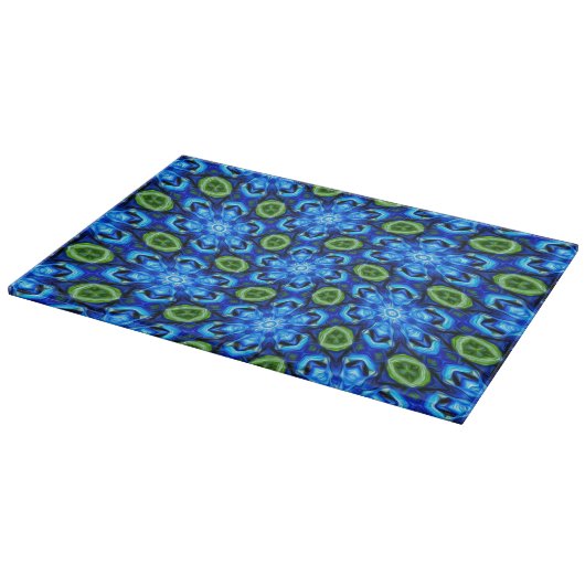 Abstraktes Blumenmuster Schneidebrett (Ecke)