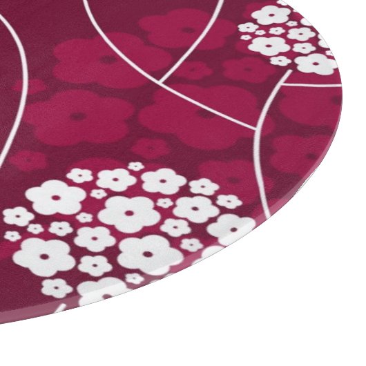 Abstraktes Blumenmuster Schneidebrett (Ecke)