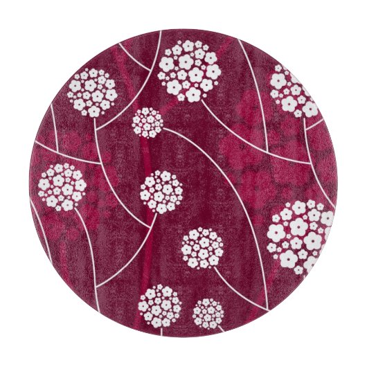 Abstraktes Blumenmuster Schneidebrett (Vorderseite)