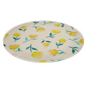 Abstraktes Blumenmuster Schneidebrett (Ecke)