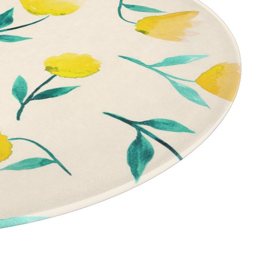 Abstraktes Blumenmuster Schneidebrett (Ecke)