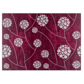 Abstraktes Blumenmuster Schneidebrett (Vorderseite)