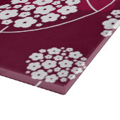 Abstraktes Blumenmuster Schneidebrett (Ecke)