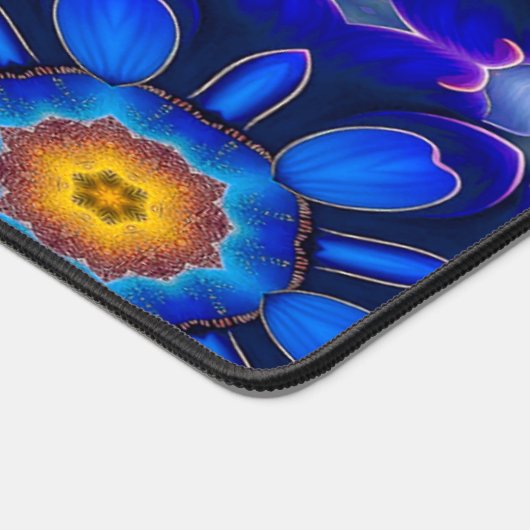 Abstraktes Blumenmuster Schreibtischunterlage (Ecke)