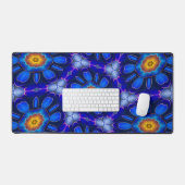 Abstraktes Blumenmuster Schreibtischunterlage (Tastatur & Maus)